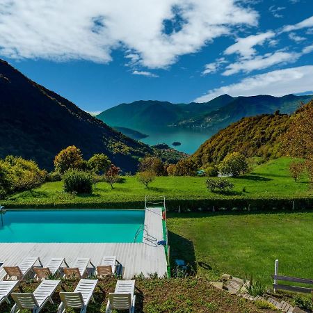 Cozy Chalet At Marone Lake Lombardy With Pool Kültér fotó
